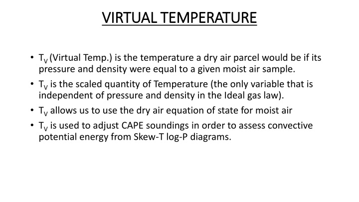 virtual temperature virtual temperature