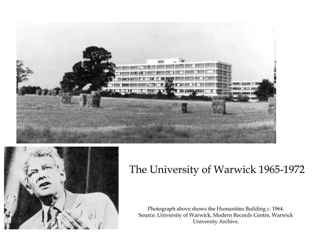 the university of warwick 1965 1972