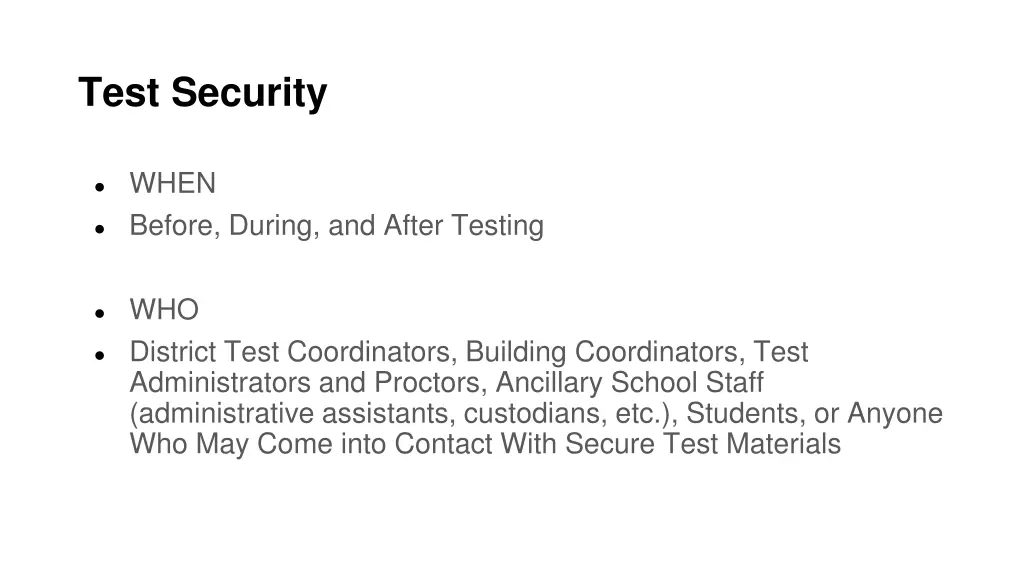 test security 1