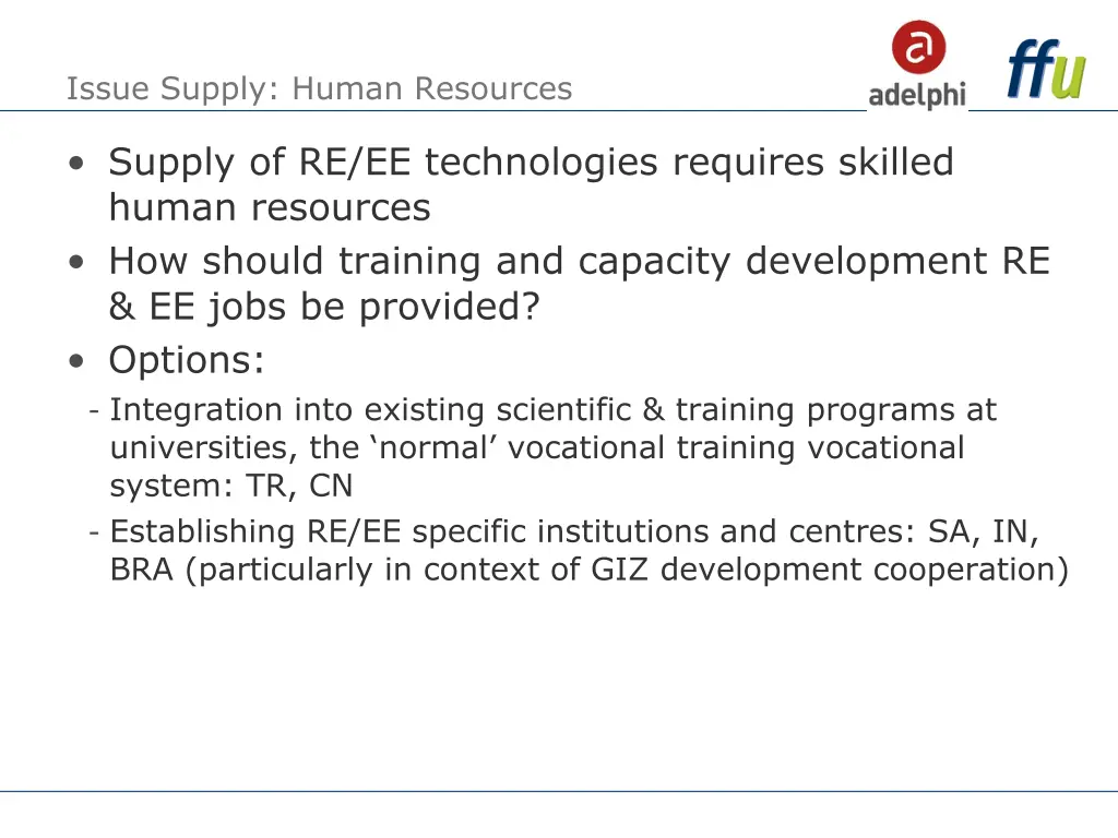 issue supply human resources