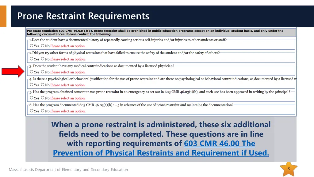 prone restraint requirements