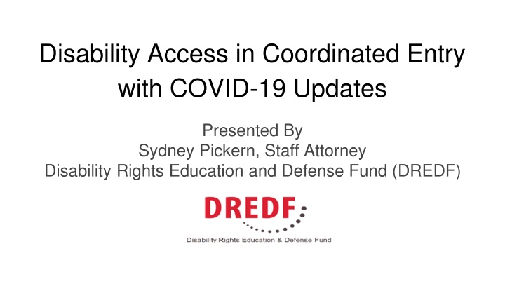 disability access in coordinated entry with covid