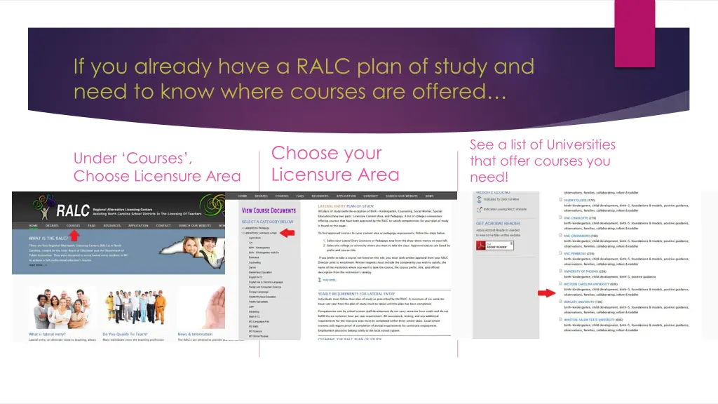 if you already have a ralc plan of study and need