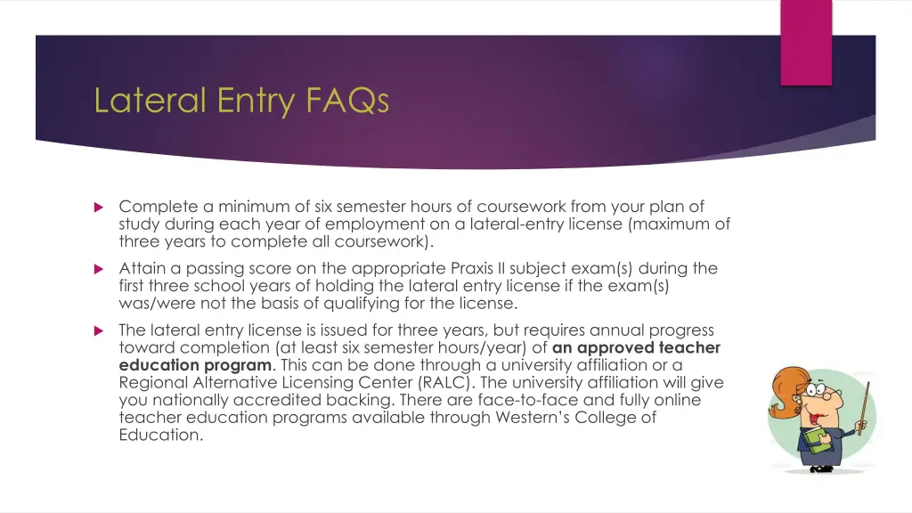 lateral entry faqs