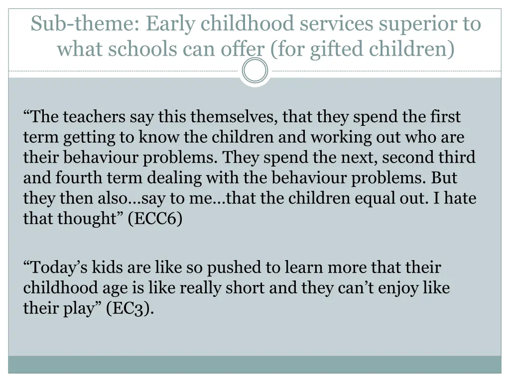 sub theme early childhood services superior