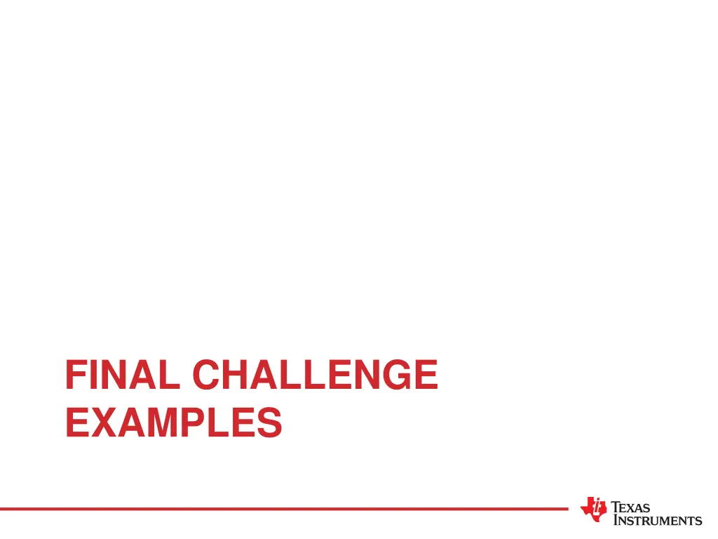 final challenge examples