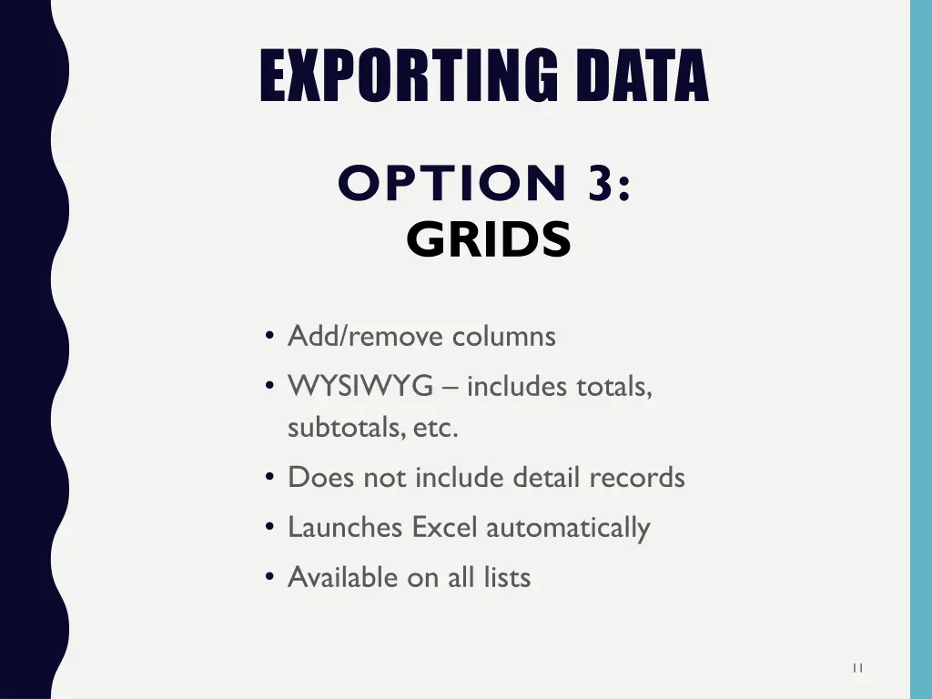 exporting data 2