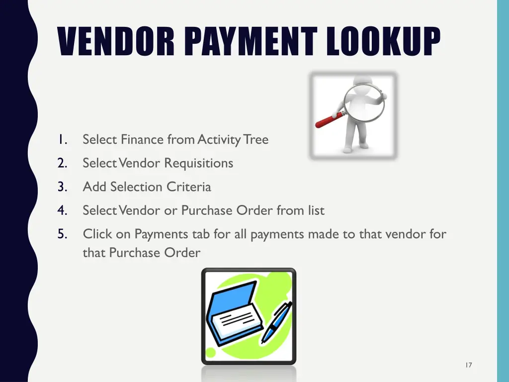 vendor payment lookup