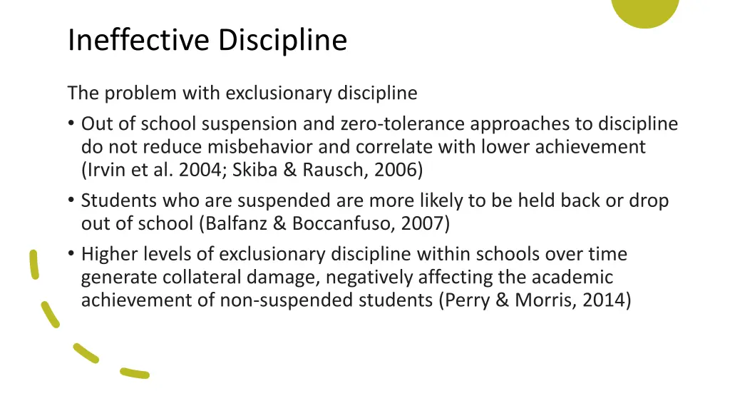 ineffective discipline