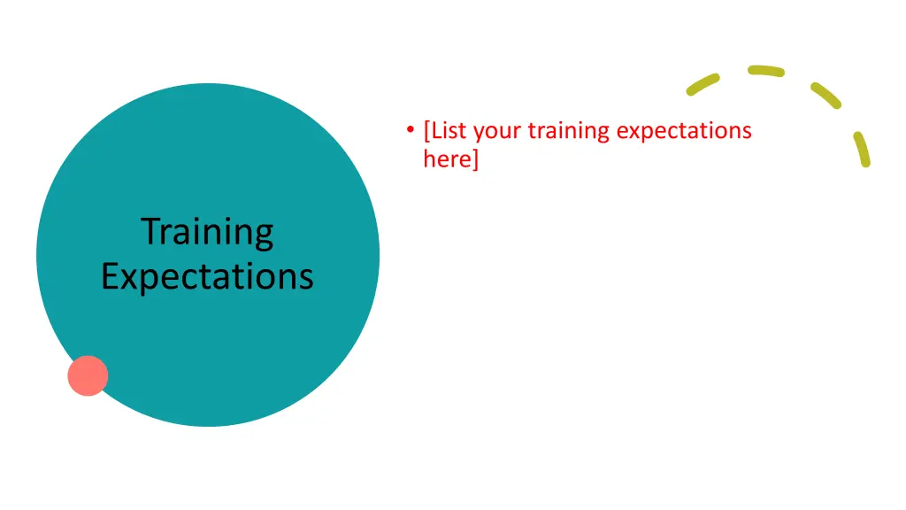 list your training expectations here