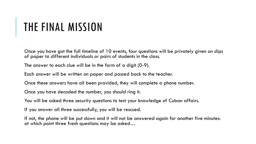 the final mission 1