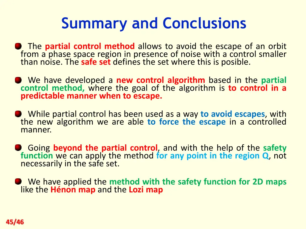 summary and conclusions