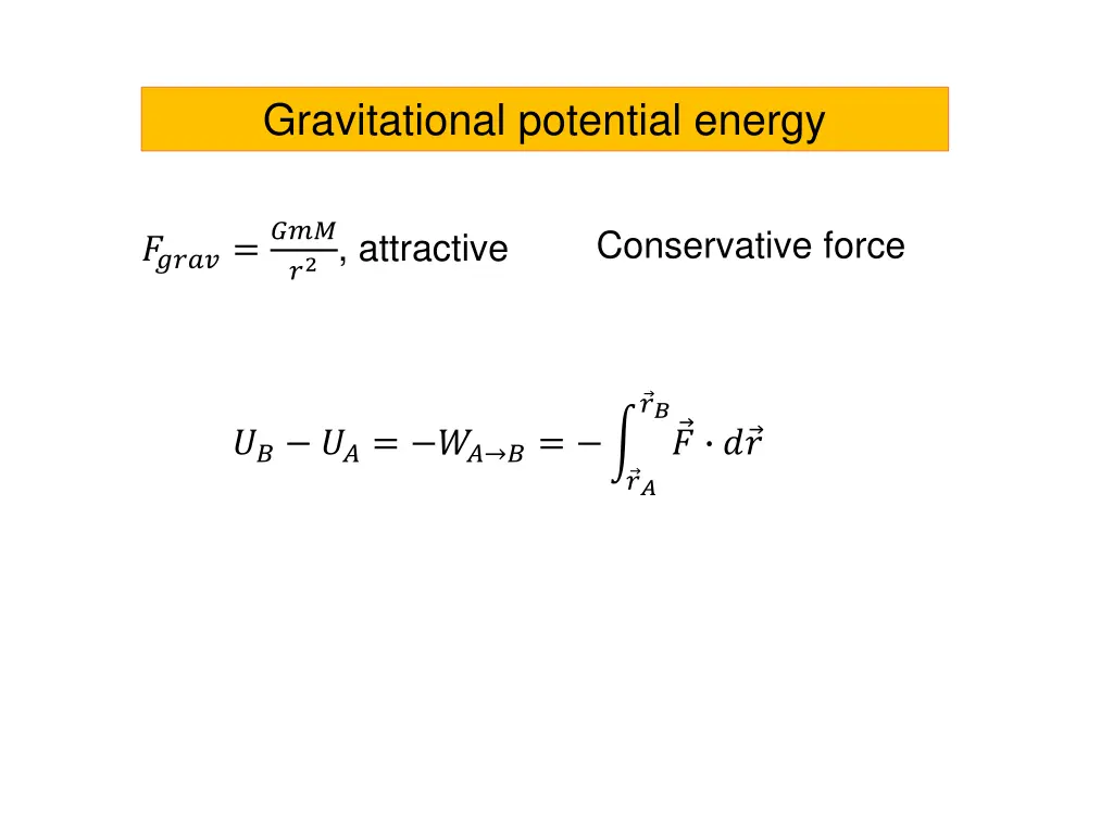 gravitational potential energy