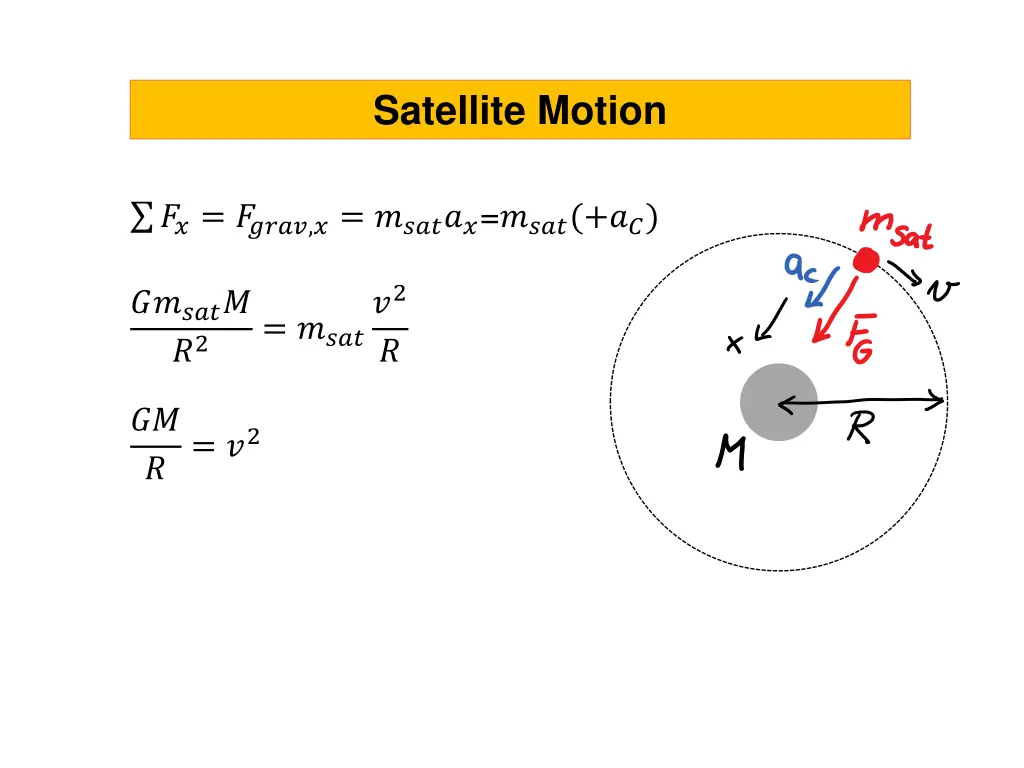 satellite motion