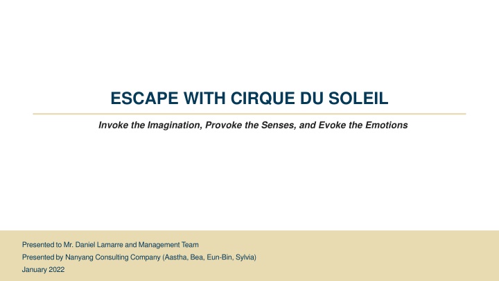 escape with cirque du soleil