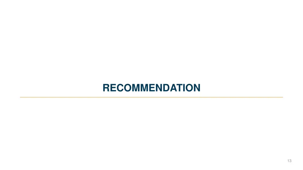 recommendation