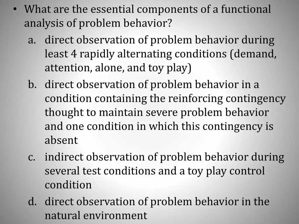 what are the essential components of a functional