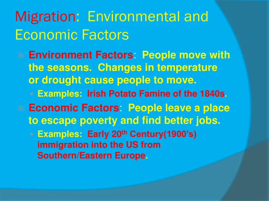 migration environmental and economic factors