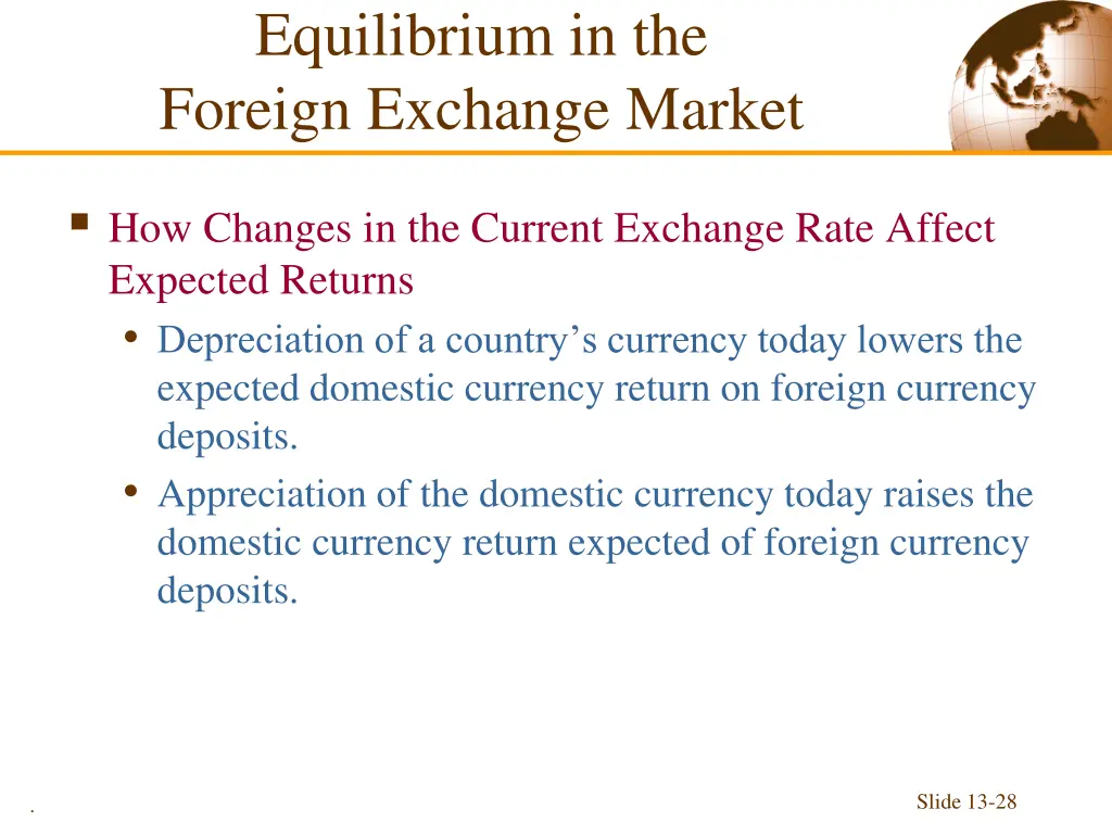 equilibrium in the foreign exchange market 1