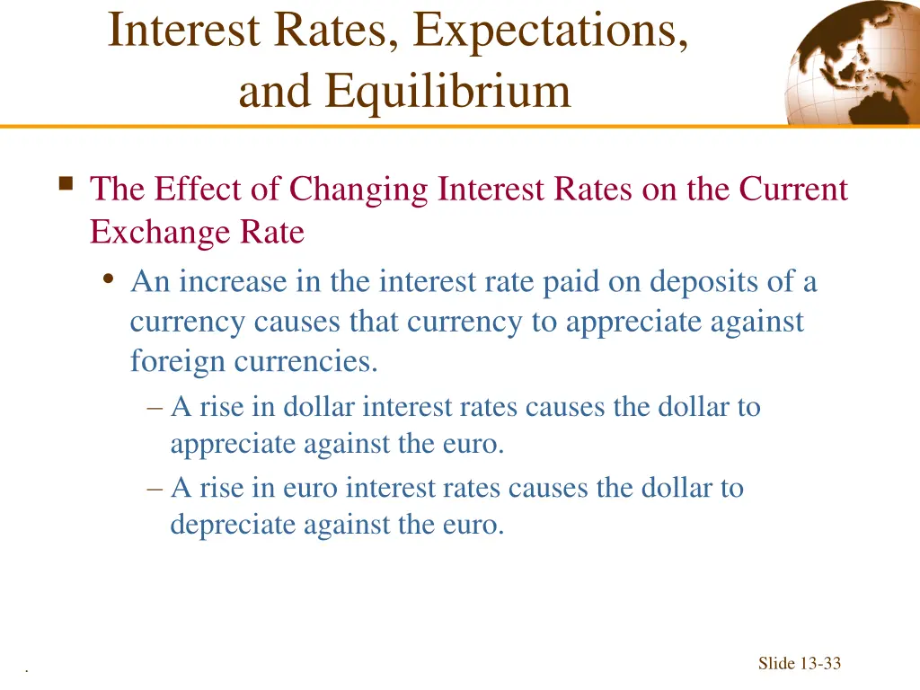 interest rates expectations and equilibrium