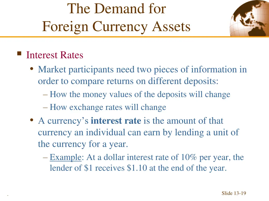 the demand for foreign currency assets 2