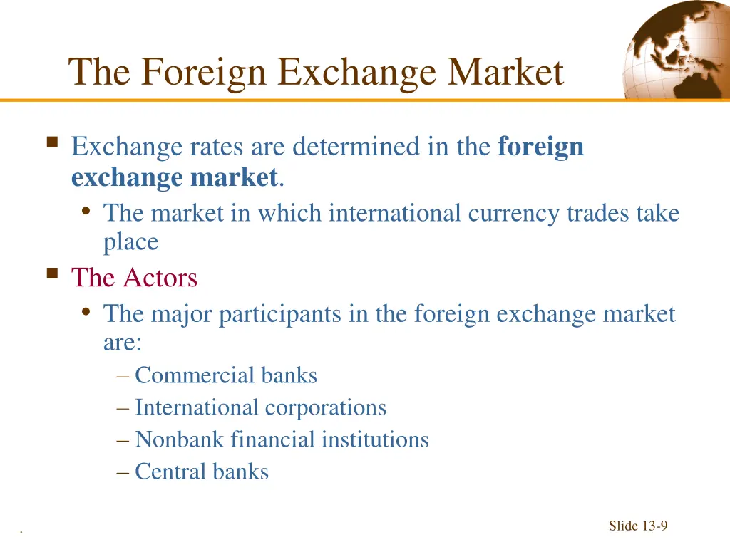 the foreign exchange market