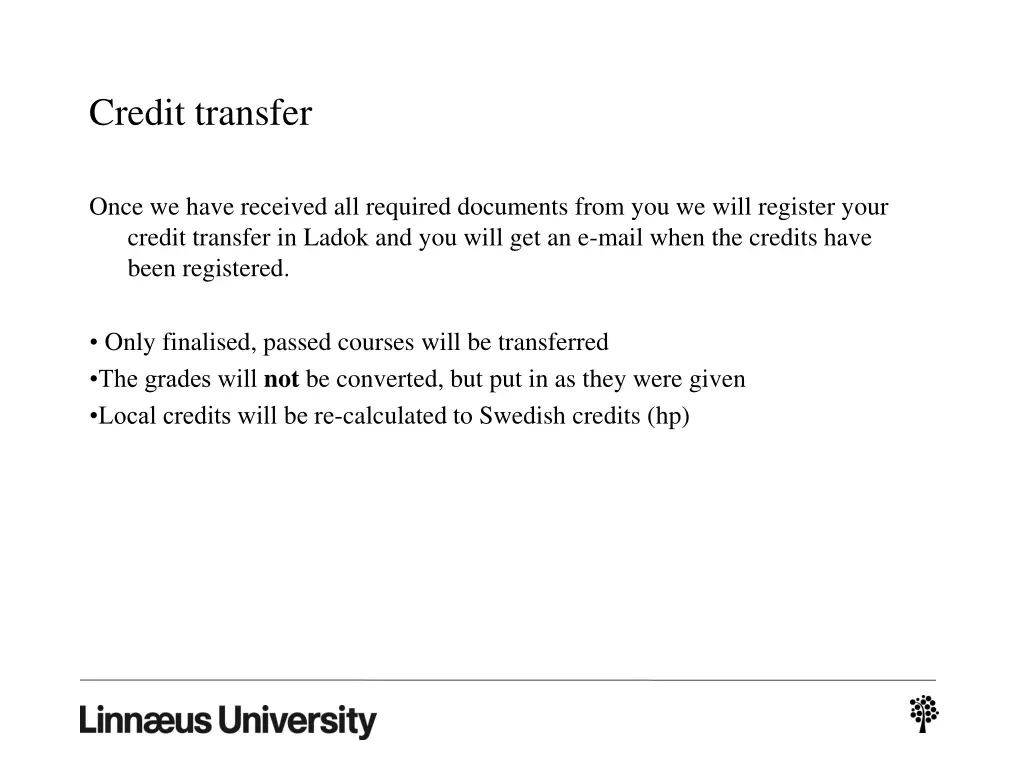 credit transfer