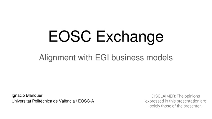 eosc exchange