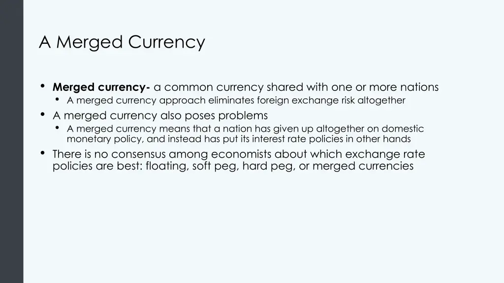 a merged currency