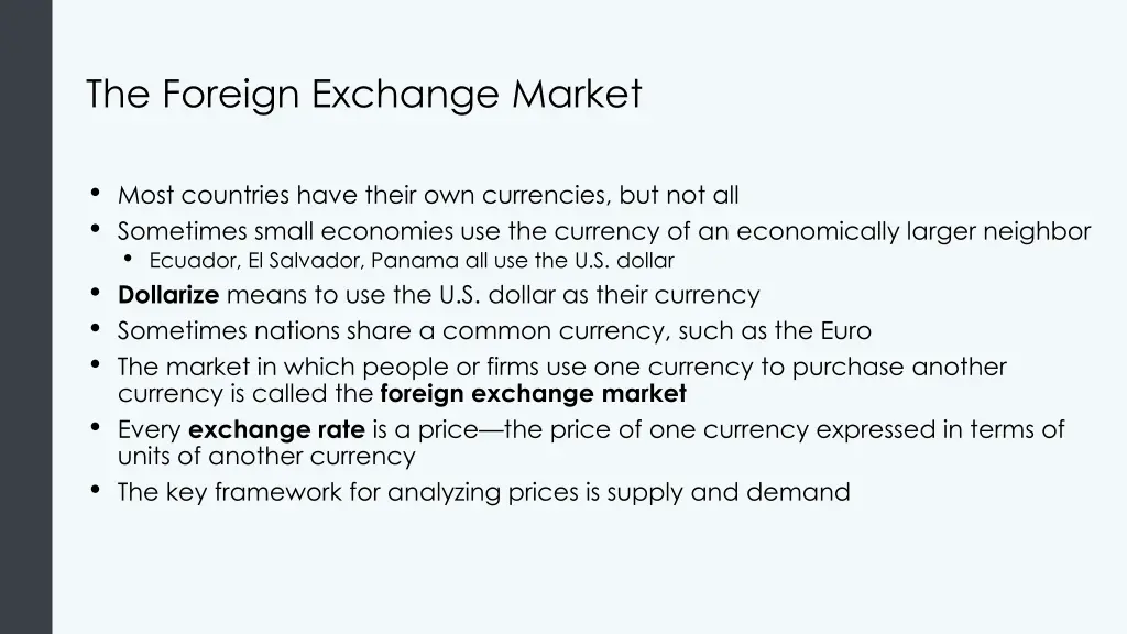 the foreign exchange market