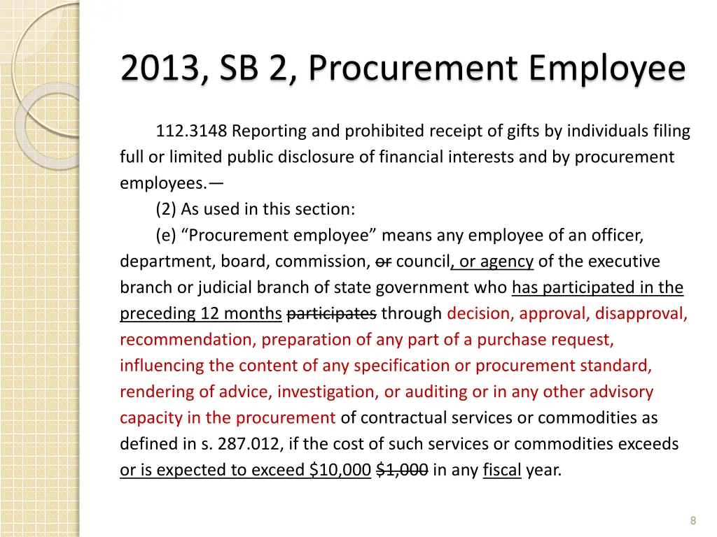 2013 sb 2 procurement employee