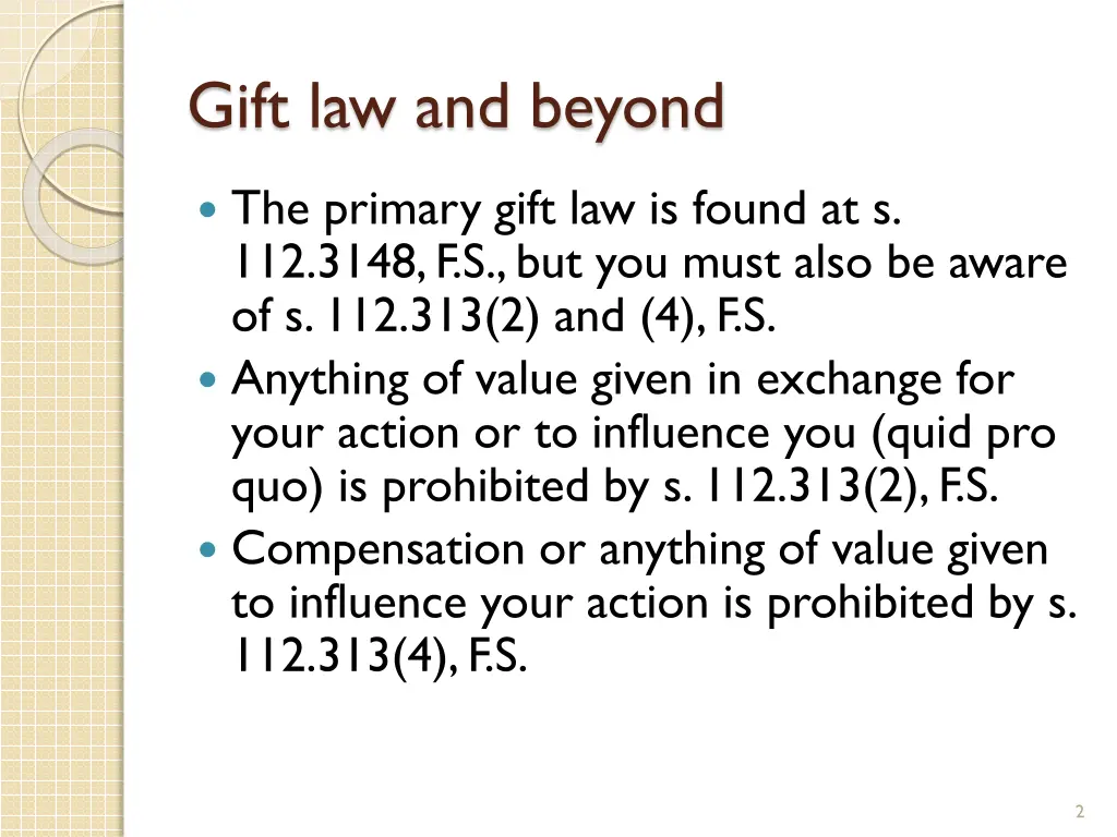 gift law and beyond