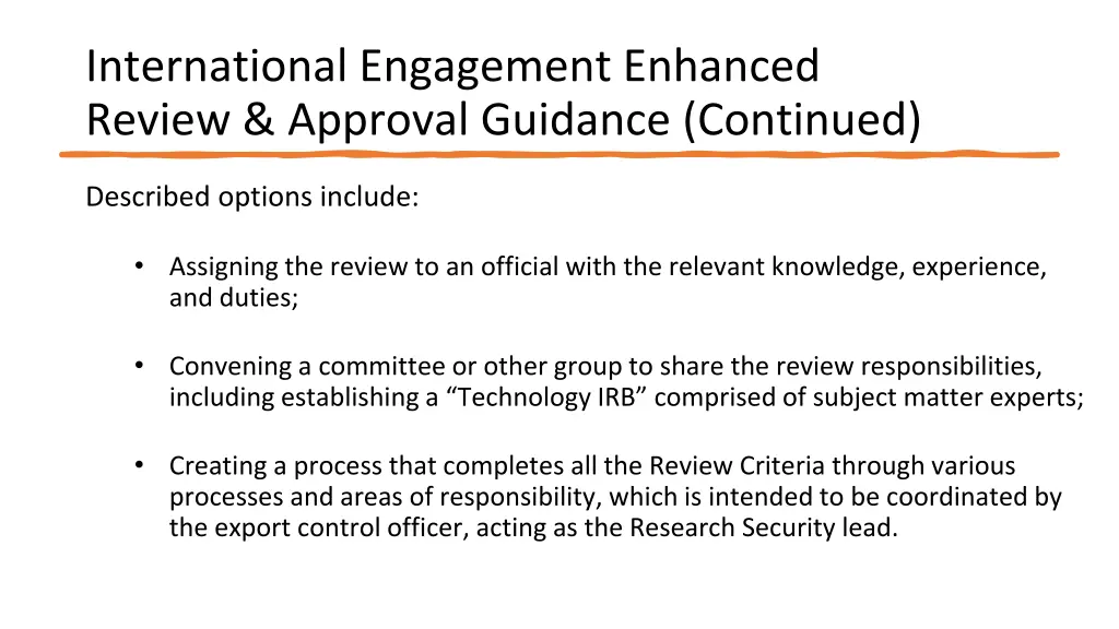 international engagement enhanced review approval 1