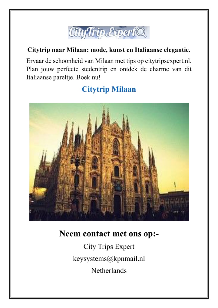 citytrip naar milaan mode kunst en italiaanse