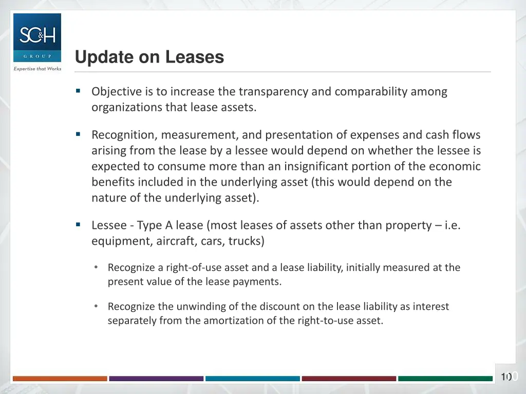 update on leases