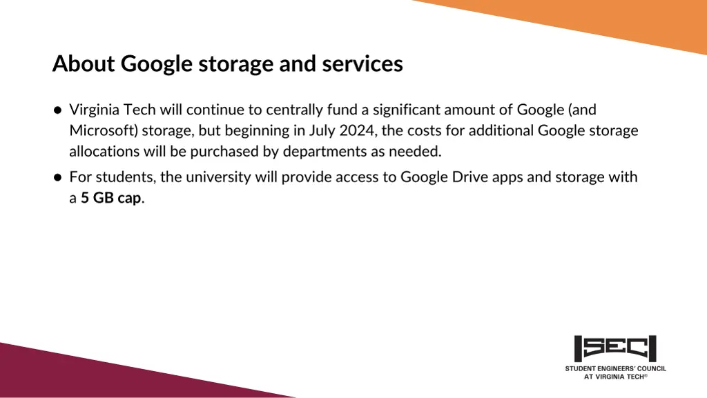 about google storage and services