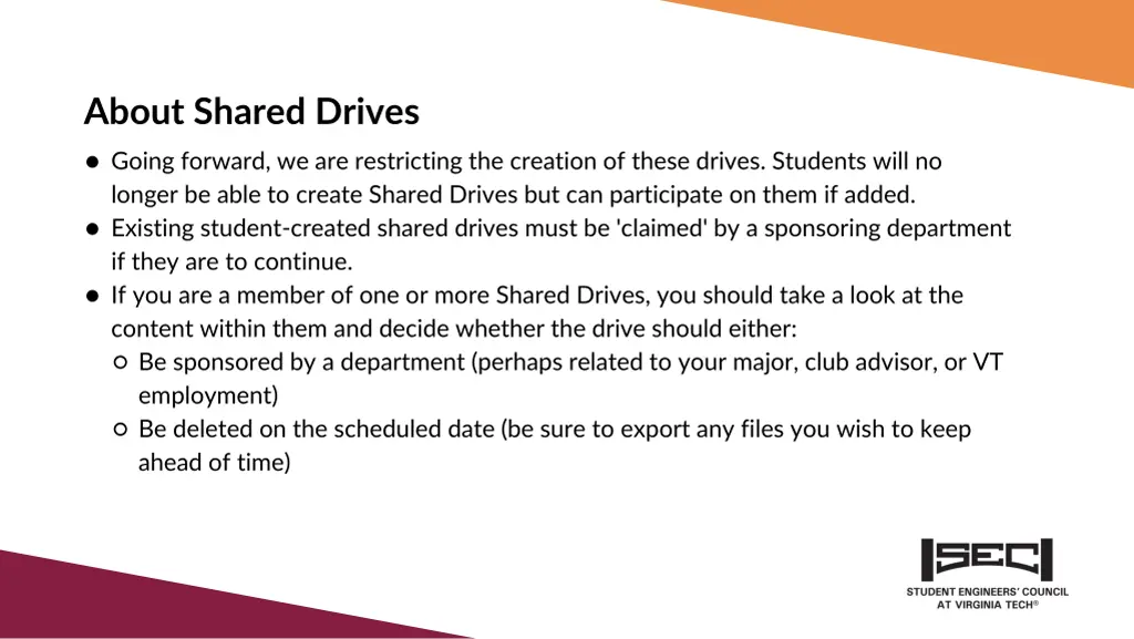 about shared drives