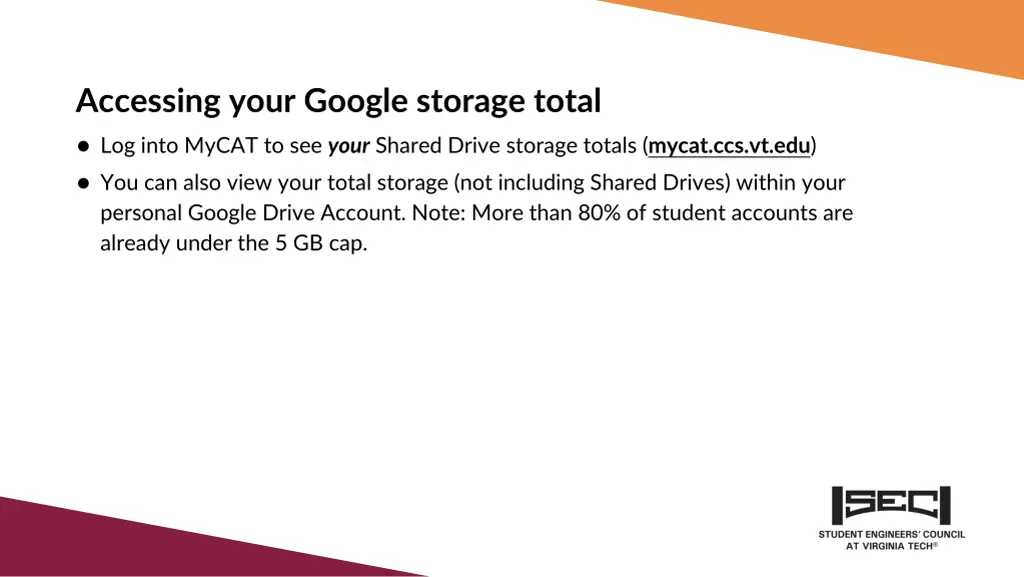 accessing your google storage total