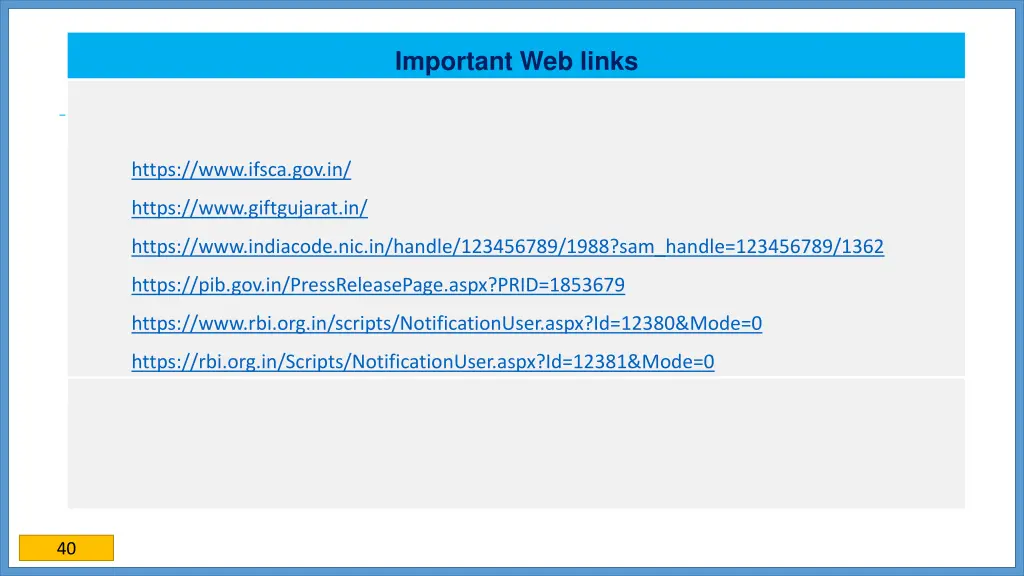 important web links