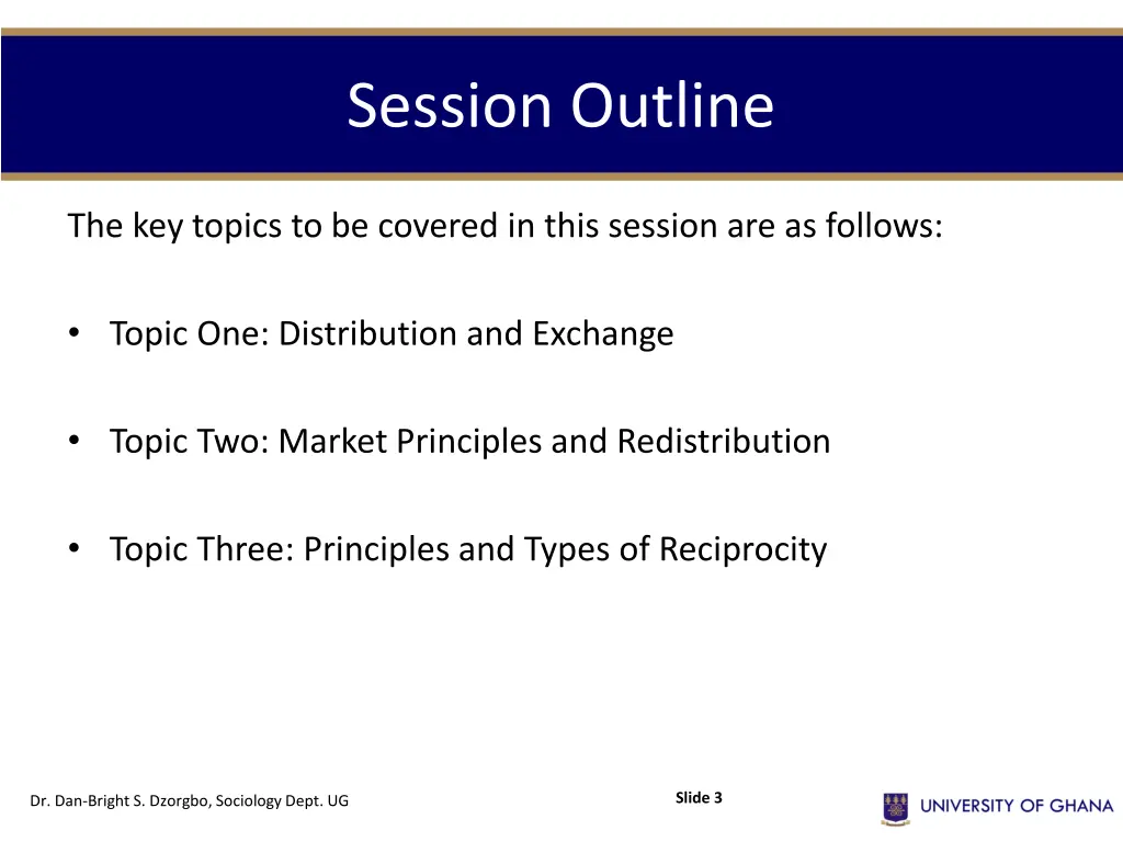 session outline