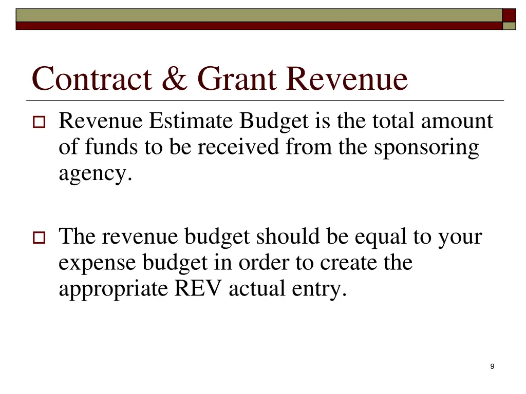 contract grant revenue