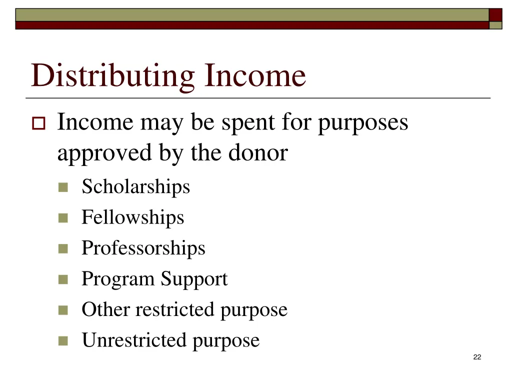 distributing income 1