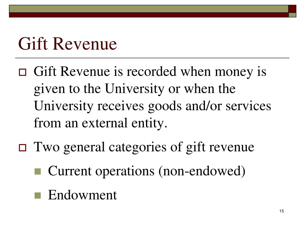 gift revenue