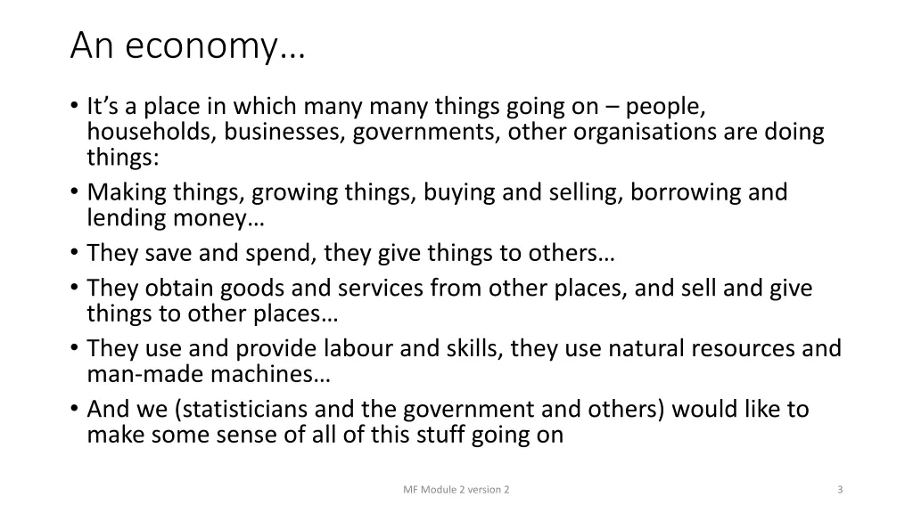 a n economy