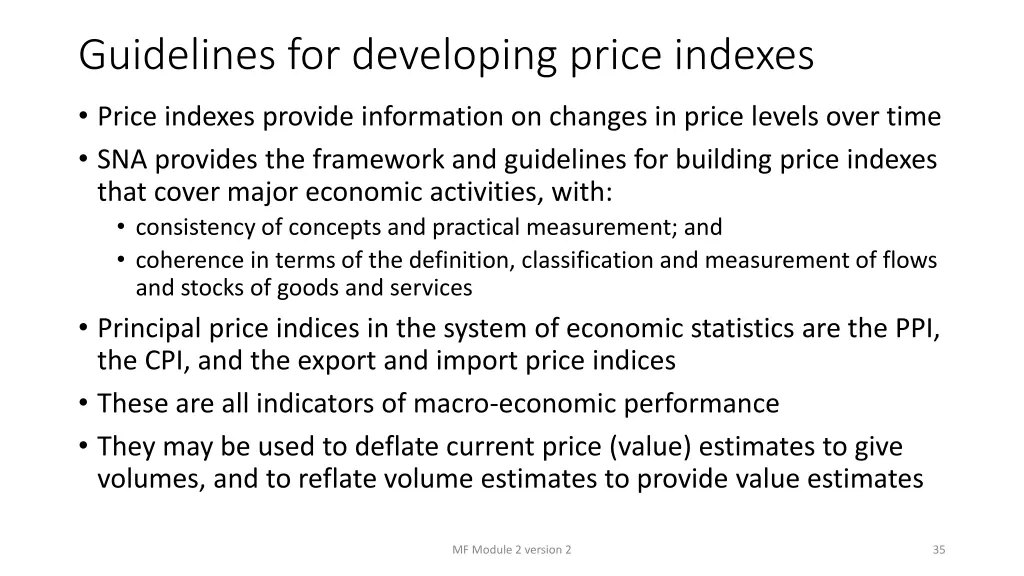 guidelines for developing price indexes