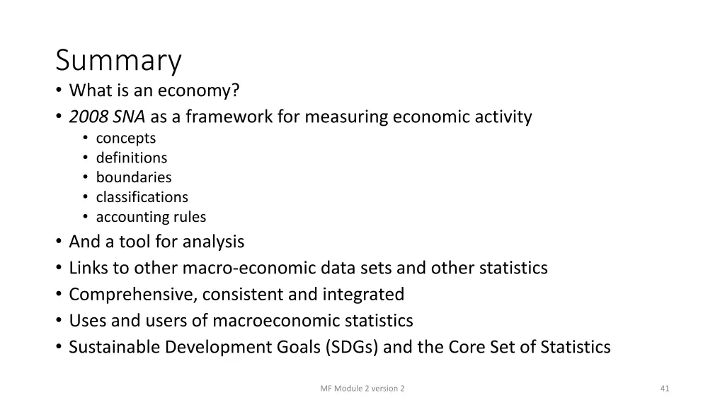 summary what is an economy 2008