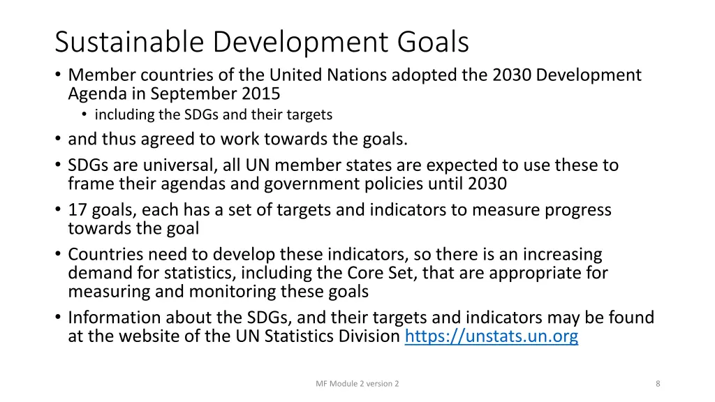 sustainable development goals member countries