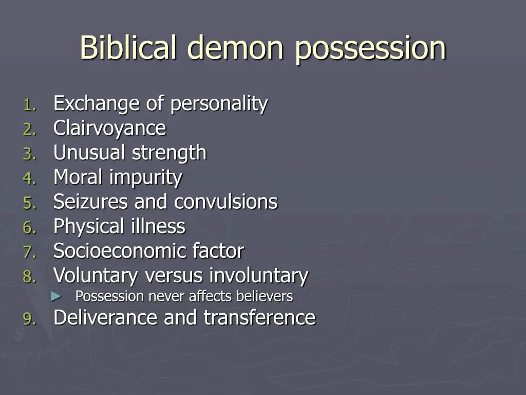 biblical demon possession