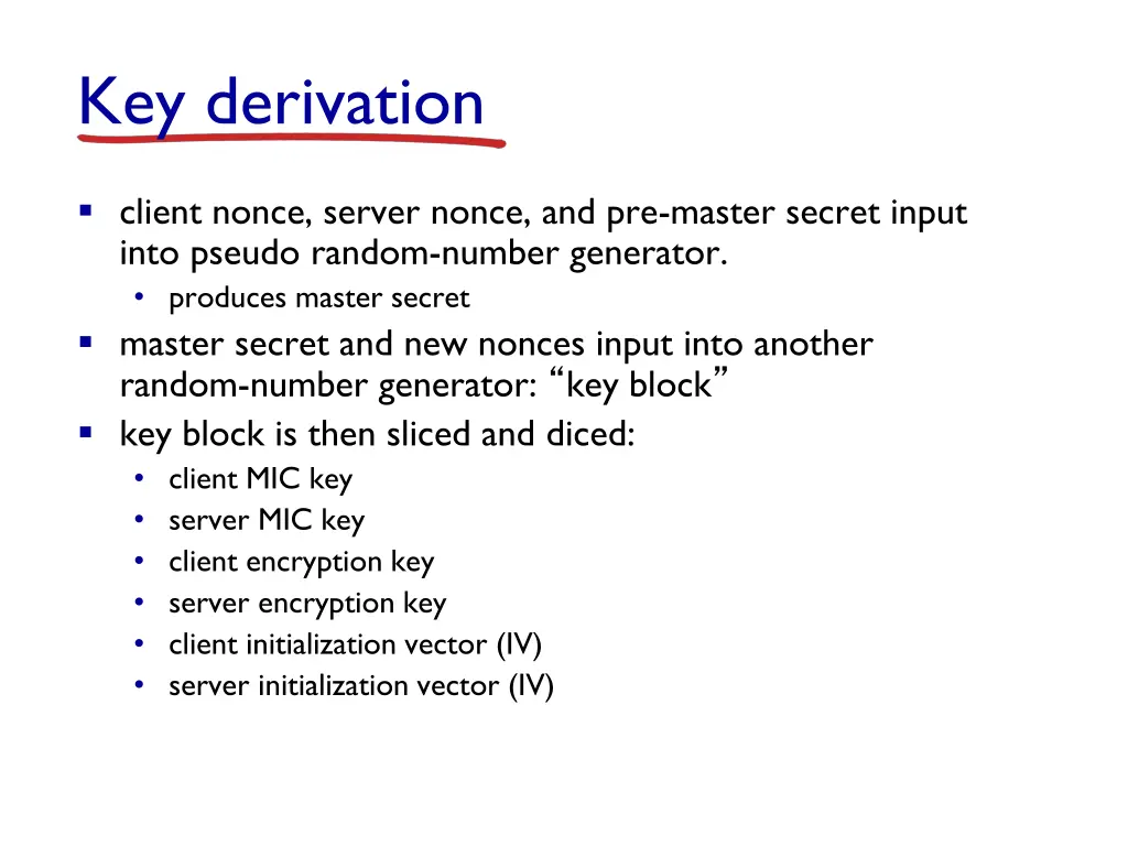 key derivation