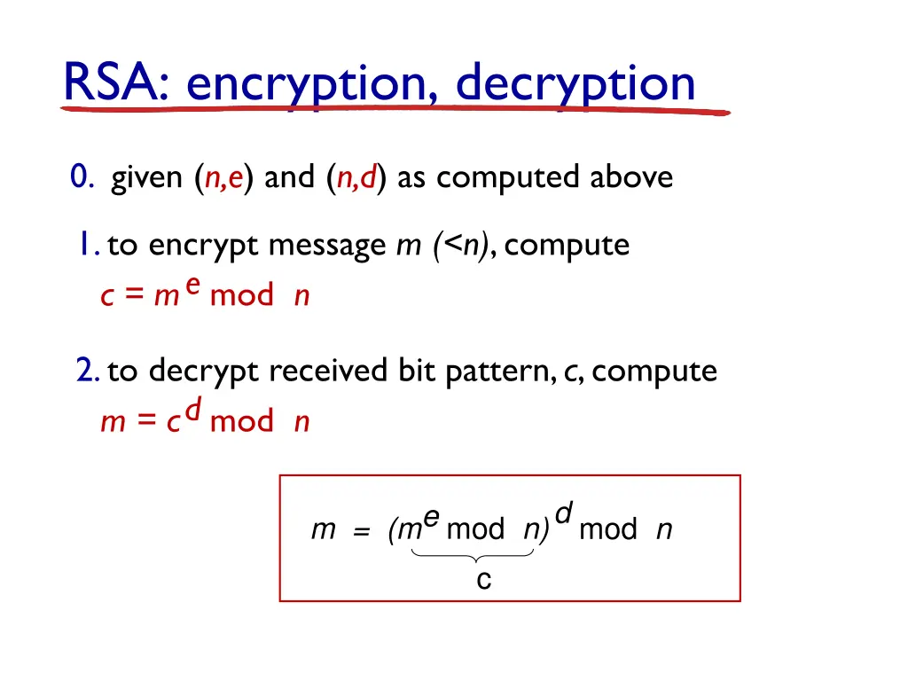 rsa encryption decryption